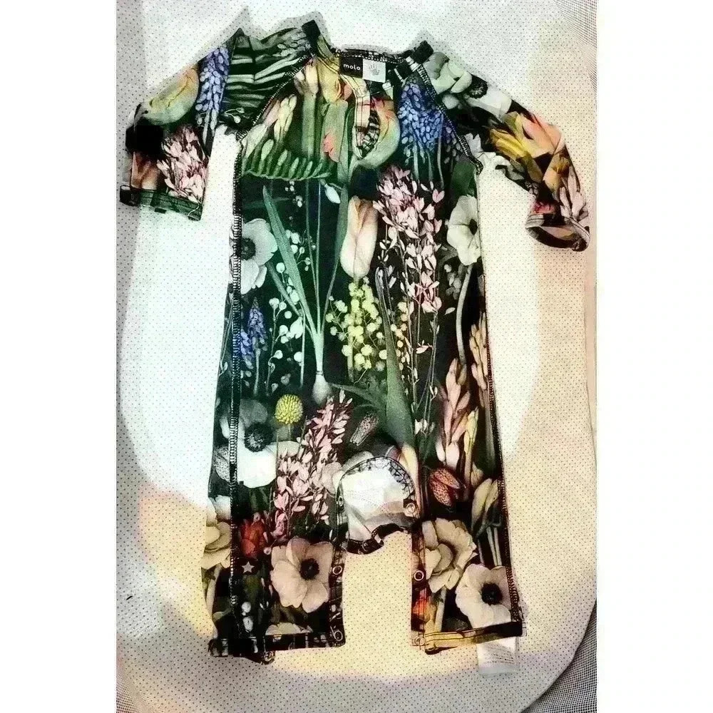 Molo Baby Flower Print Overalls 3-6m